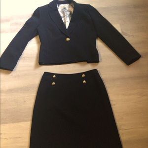 Tahari Two-Piece Black Skirt Suit